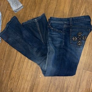 Uknighted denim studded jeans sz 8